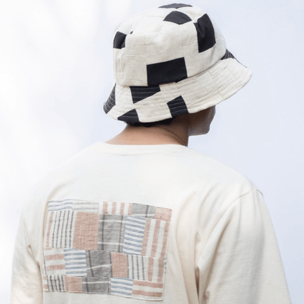 Ecru Organic Cotton Reversible Bucket Hat | Verified Sustainable by Brown Living™