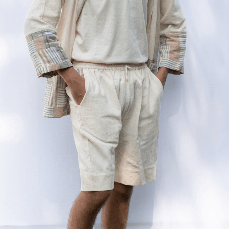 Ecru Organic Cotton Shorts | Verified Sustainable by Brown Living™