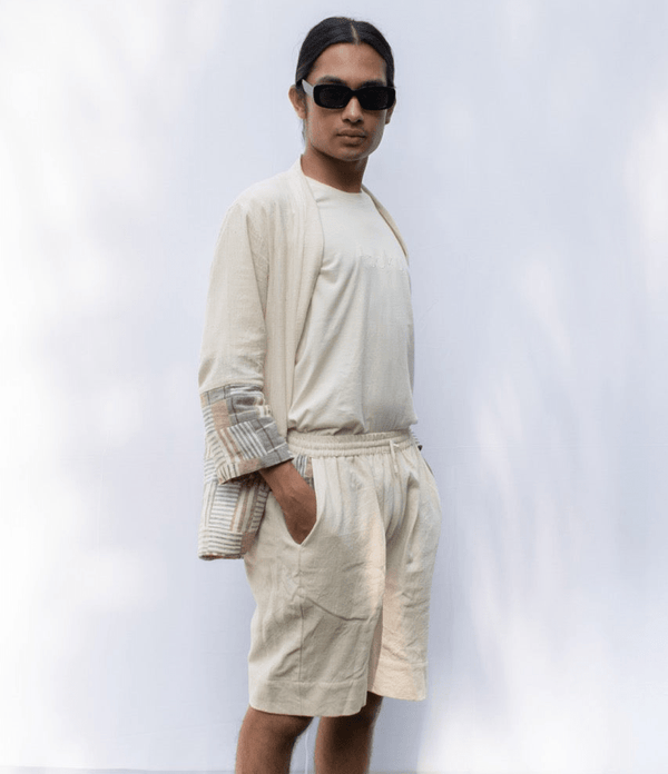 Ecru Organic Cotton Shorts | Verified Sustainable by Brown Living™