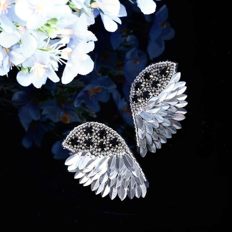 Elegant Angel Wing Earrings | Verified Sustainable by Brown Living™