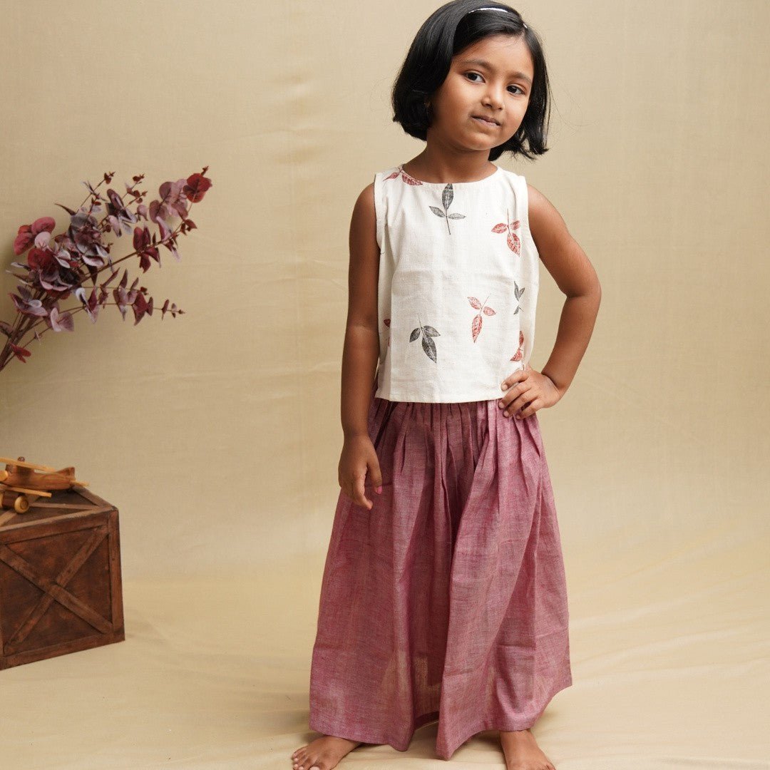 Elegant Twirl Skirt – Girls’ Long Skirt with Movement | Verified Sustainable by Brown Living™