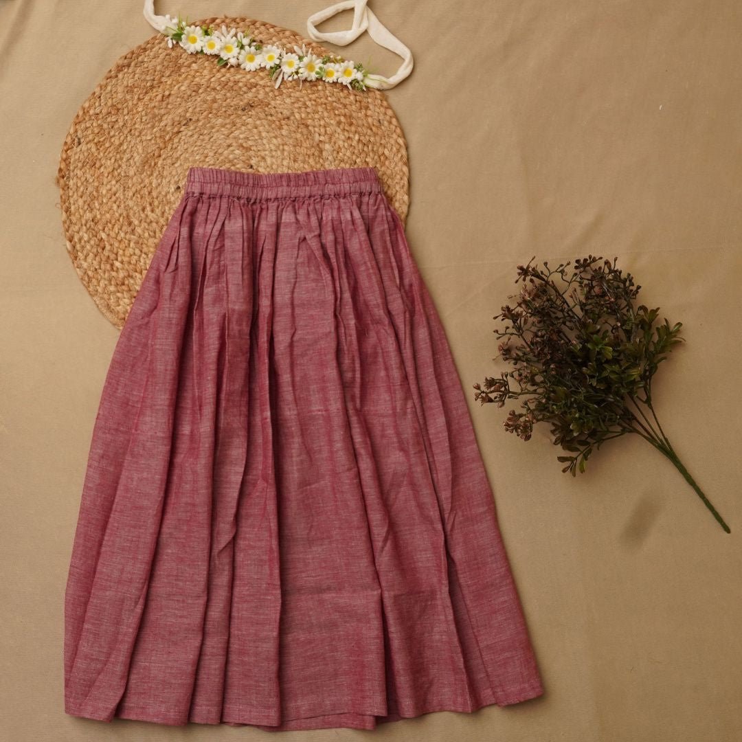 Elegant Twirl Skirt – Girls’ Long Skirt with Movement | Verified Sustainable by Brown Living™