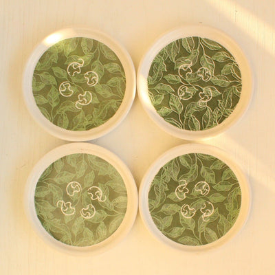 Elli Ceramic Coasters Set of 4 – Contemporary Tabletop Essentials – Coasters on Brown Living™. SKU: TC0403. Img 1.