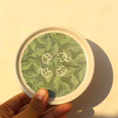 Elli Ceramic Coasters Set of 4 – Contemporary Tabletop Essentials – Coasters on Brown Living™. SKU: TC0403. Img 4.