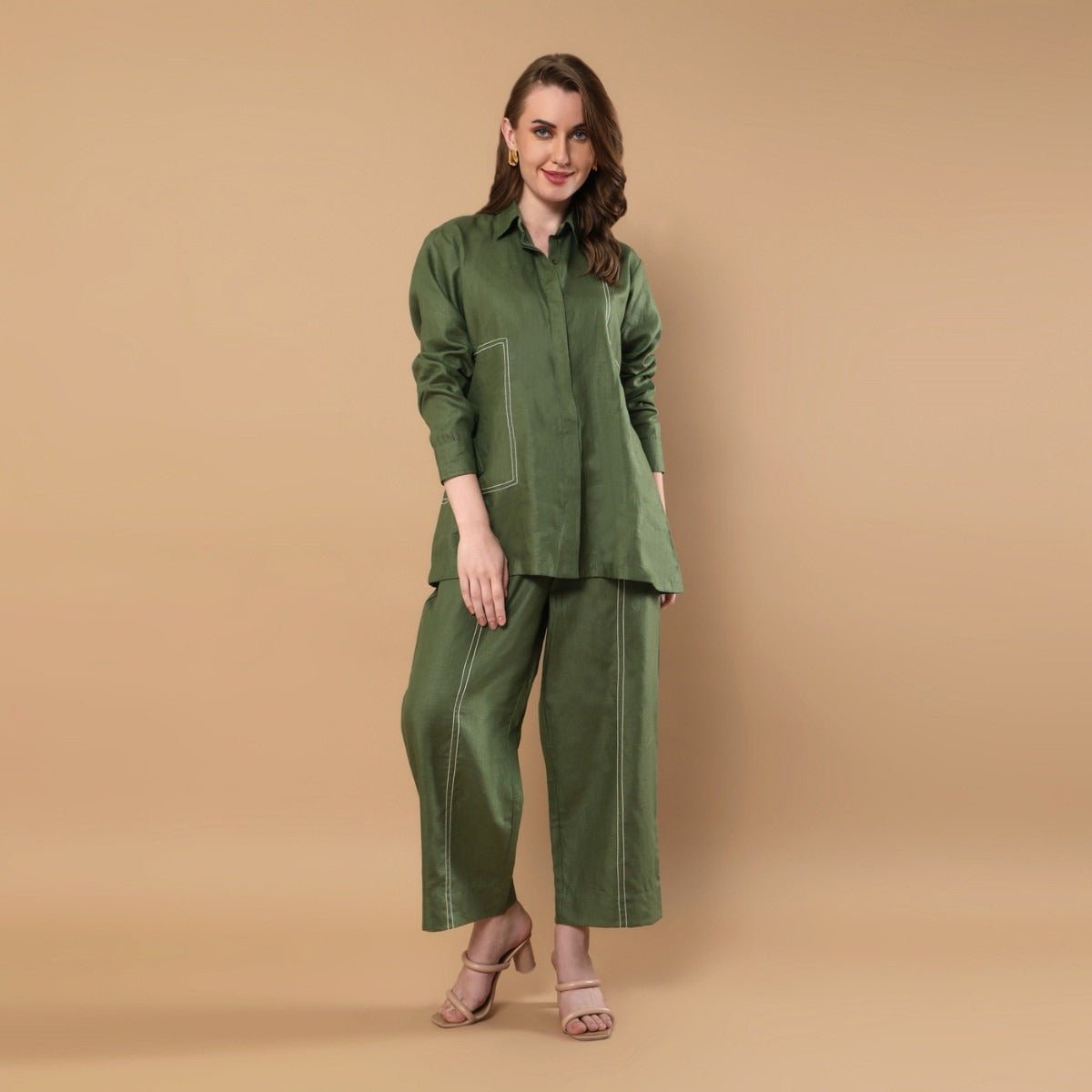 Ember | Hemp Co - ord Set | Olive Green | Verified Sustainable by Brown Living™