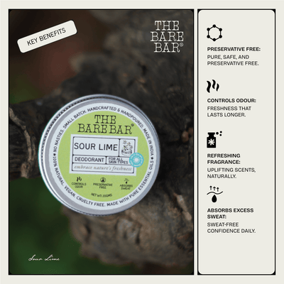 Energizing Sour Lime Deodorant for Citrus Lovers – Deodorant by The Bare Bar available on Brown Living™. 20gm . SKU: 8904448006773. Img 5.