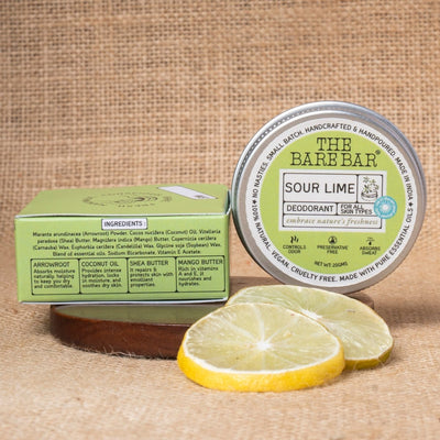 Energizing Sour Lime Deodorant for Citrus Lovers – Deodorant by The Bare Bar available on Brown Living™. 20gm . SKU: 8904448006773. Img 2.
