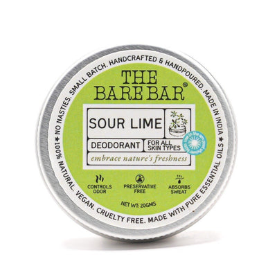 Energizing Sour Lime Deodorant for Citrus Lovers – Deodorant by The Bare Bar available on Brown Living™. 20gm . SKU: 8904448006773. Img 3.