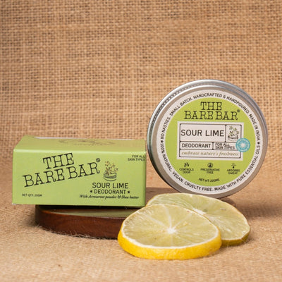 Energizing Sour Lime Deodorant for Citrus Lovers – Deodorant by The Bare Bar available on Brown Living™. 20gm . SKU: 8904448006773. Img 1.