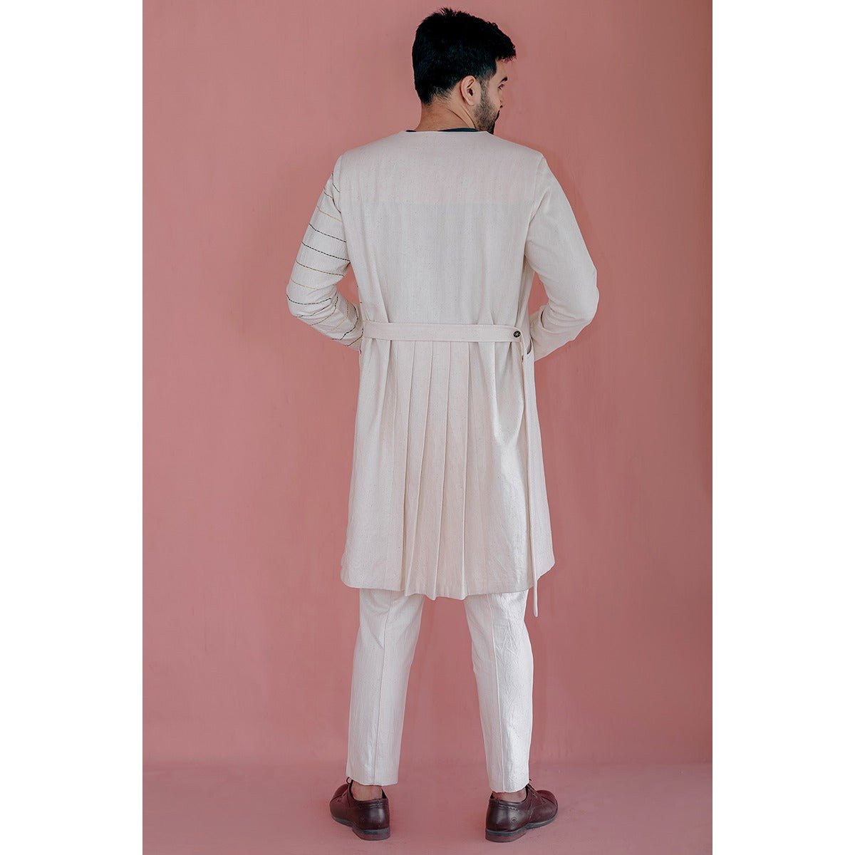 Enzo Trench - Pleated Back Wasit | Verified Sustainable by Brown Living™