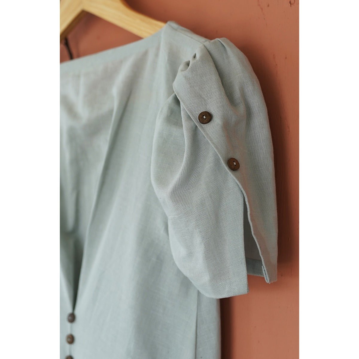 Ersa Kurti - Overlapped Puffed Sleeve | Verified Sustainable by Brown Living™