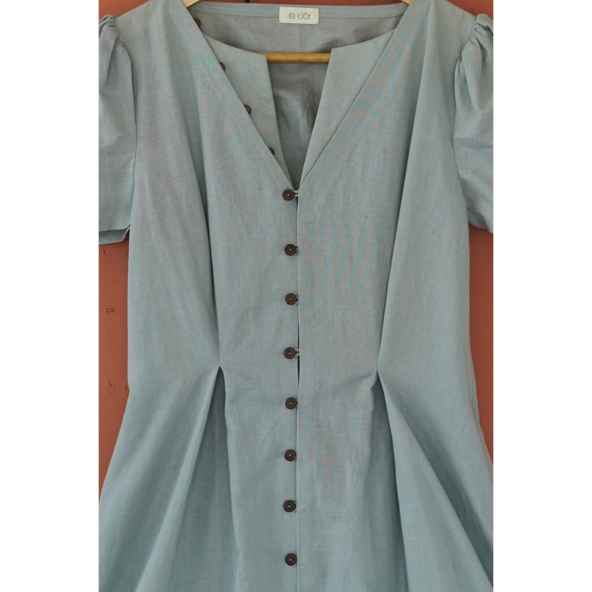 Ersa Kurti - Overlapped Puffed Sleeve | Verified Sustainable by Brown Living™