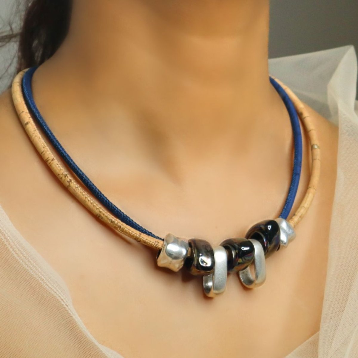 Estella Cork Necklace | Verified Sustainable by Brown Living™