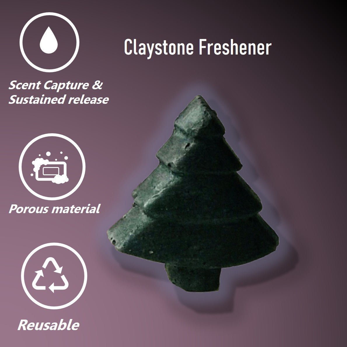 Evergreen Tree Deep Blue Claystone Aroma Diffuser - Cinnamon Vanilla | Verified Sustainable by Brown Living™