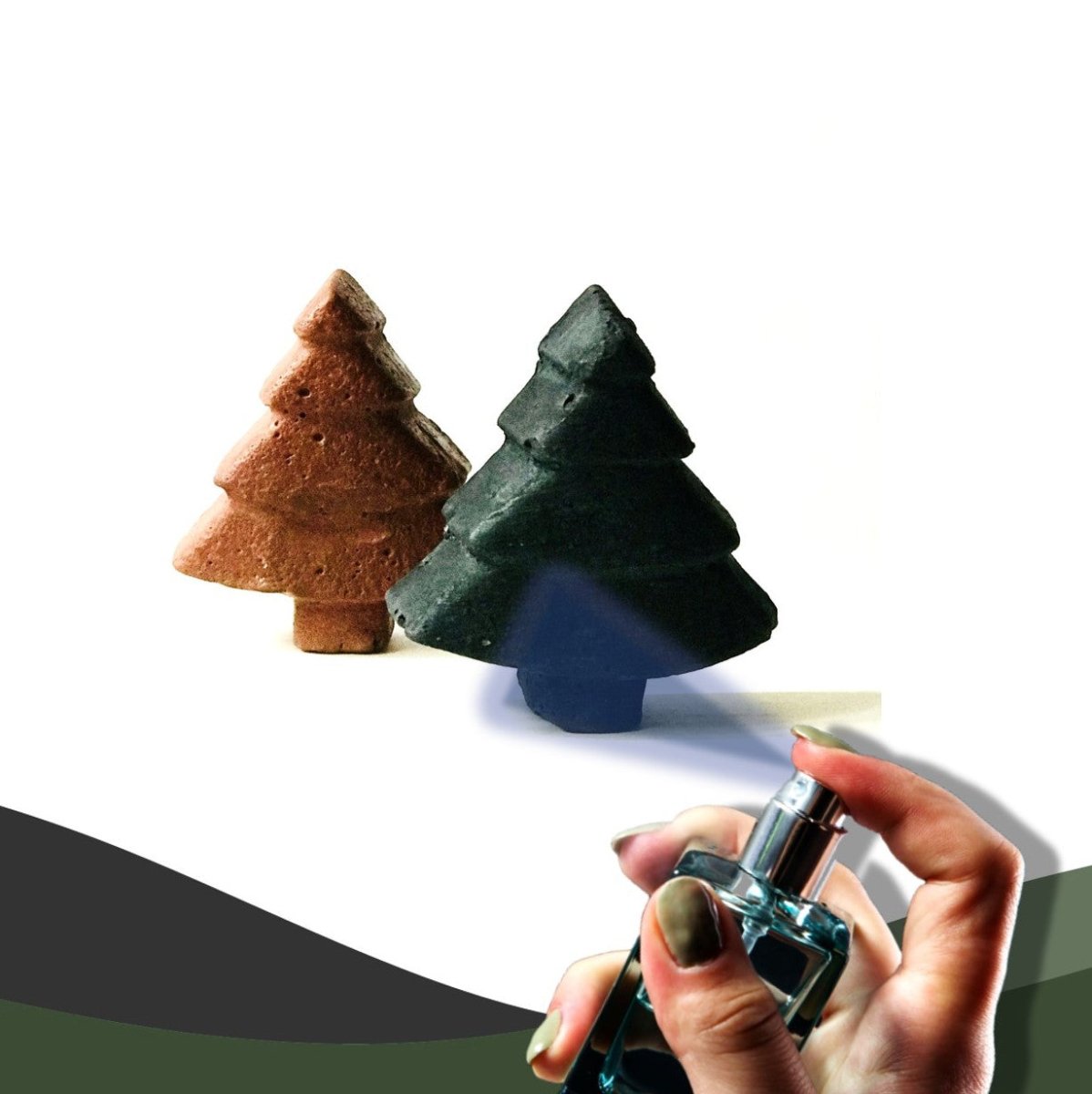 Evergreen Tree Red Claystone Aroma Diffuser Citrus Fresh | Verified Sustainable by Brown Living™