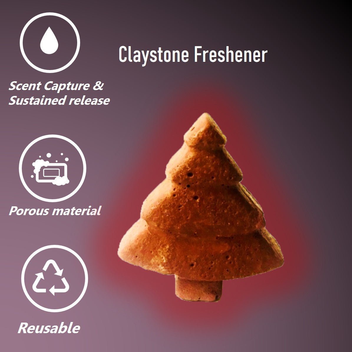 Evergreen Tree Red Claystone Aroma Diffuser - Sandalwood Vanilla | Verified Sustainable by Brown Living™