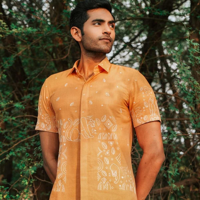 Ferocity Eco - Friendly Hand Embroidered Shirt | Verified Sustainable by Brown Living™