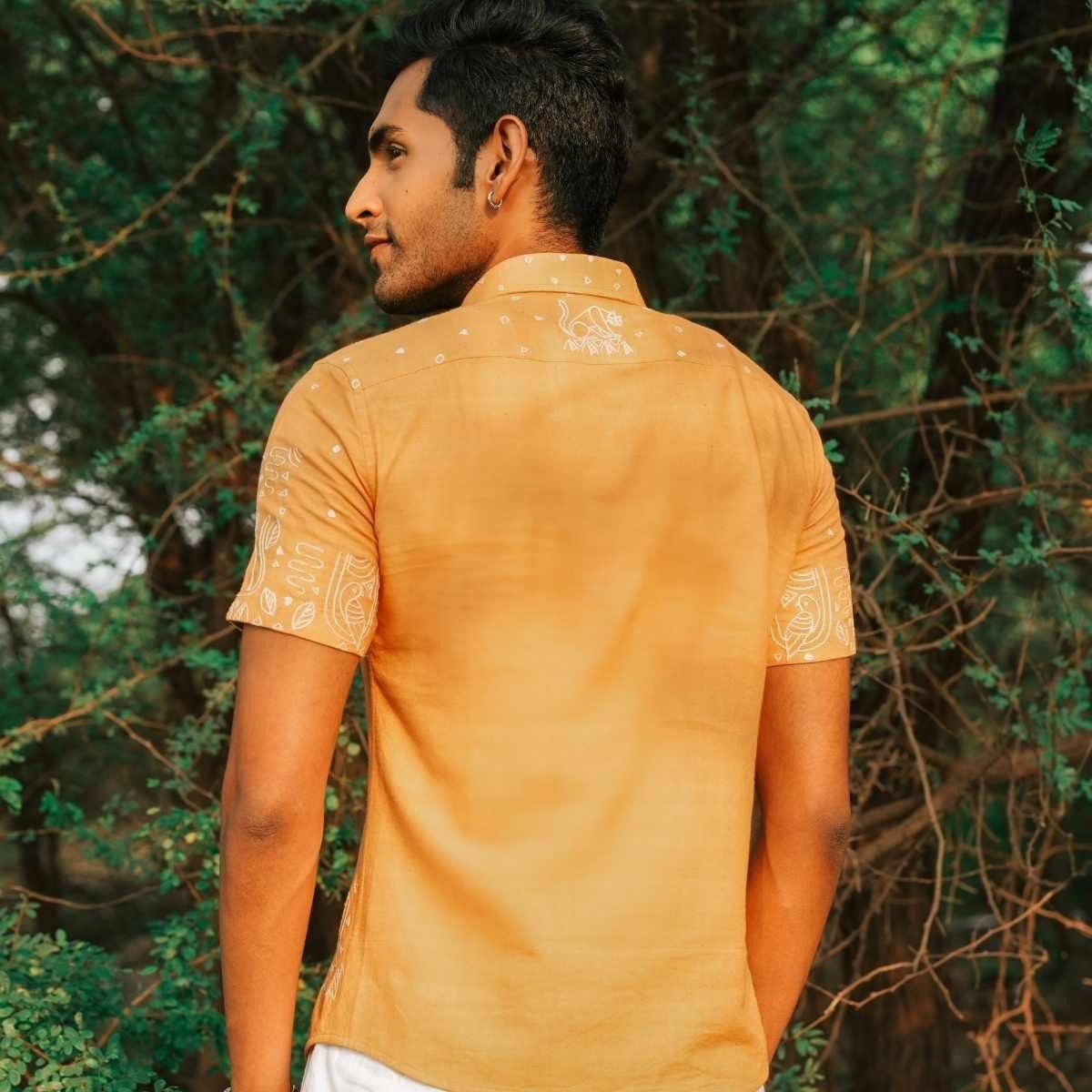 Ferocity Eco - Friendly Hand Embroidered Shirt | Verified Sustainable by Brown Living™