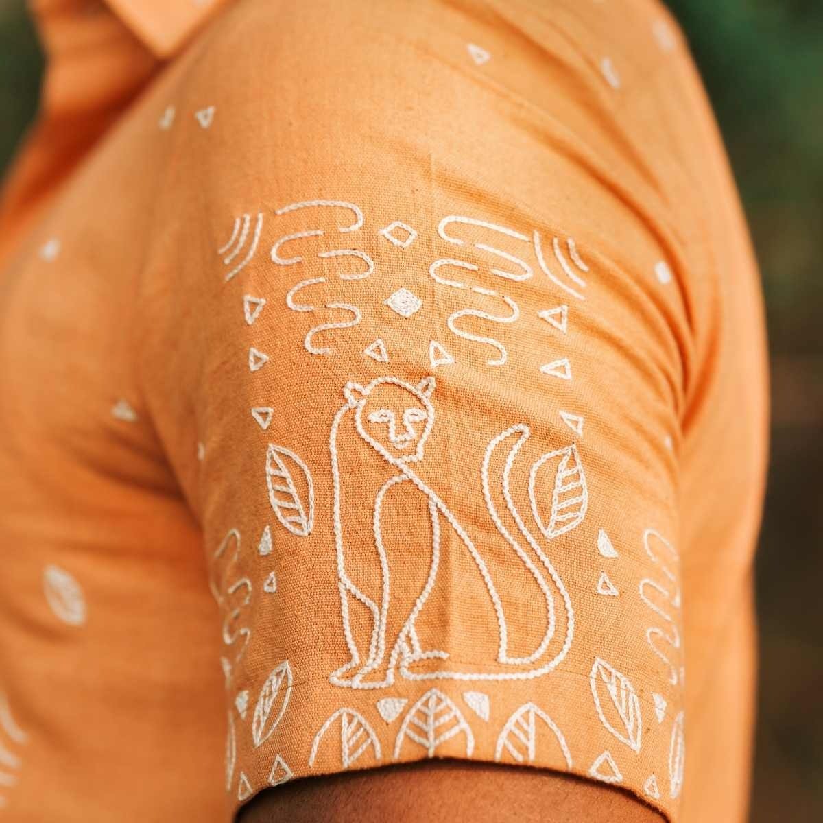 Ferocity Eco - Friendly Hand Embroidered Shirt | Verified Sustainable by Brown Living™