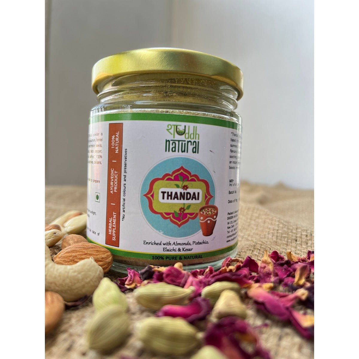 Festive Holi Hamper | Herbal Gulal, Ayurvedic Thandai & Kashmiri Kahwa | Set of 7 | Verified Sustainable by Brown Living™