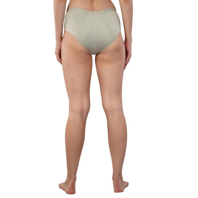 Fig Green Cotton Period Panty (Hipster) (1 pc) – Womens Underwear on Brown Living™. SKU: FIGGREENXS. Img 5.