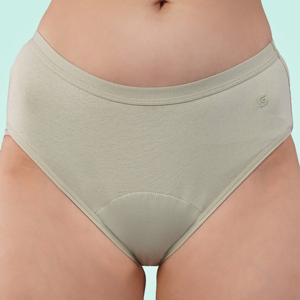 Fig Green Cotton Period Panty (Hipster) (1 pc) | Verified Sustainable by Brown Living™