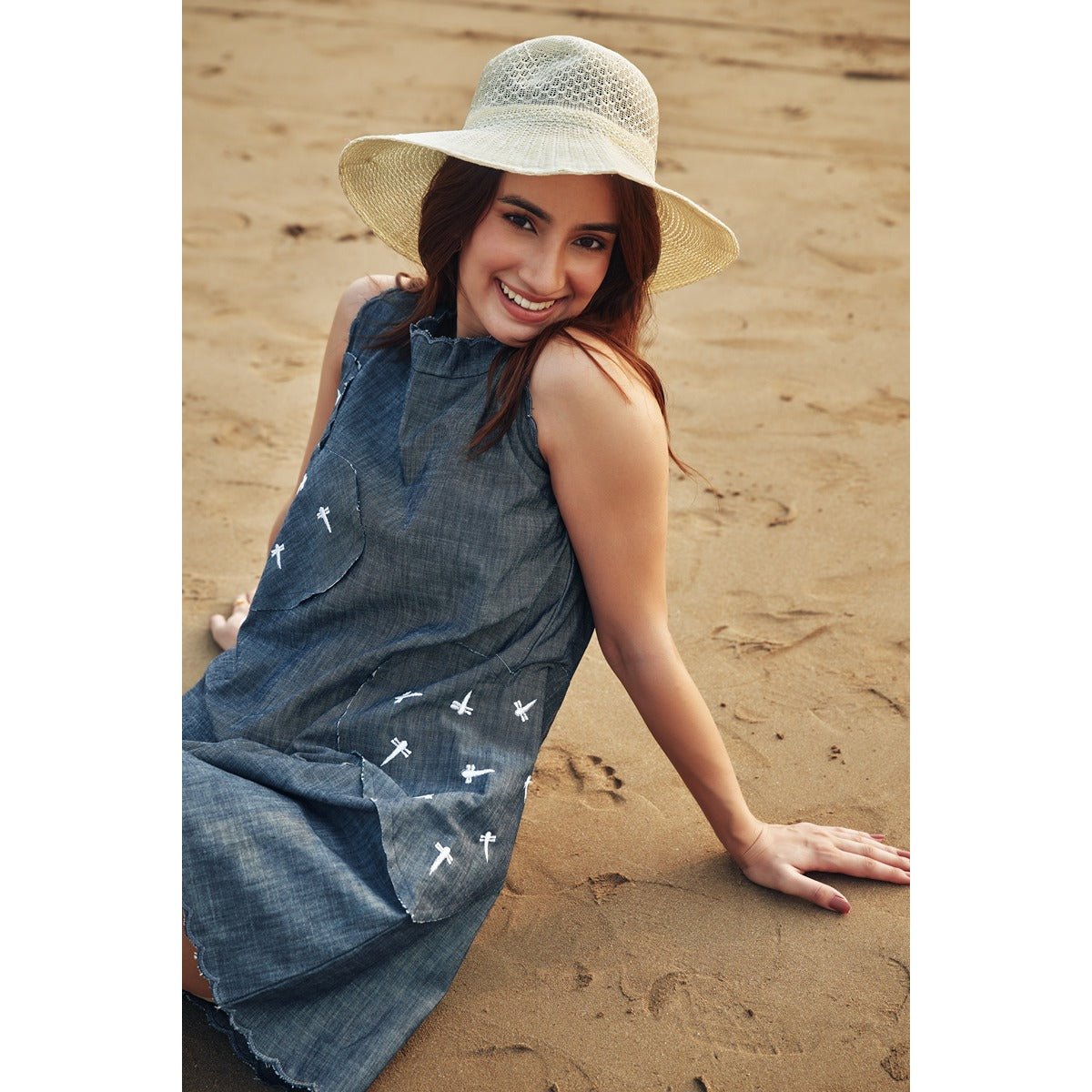Firefly Denim Dress – Sleek & Stylish Casual Wear | Verified Sustainable by Brown Living™