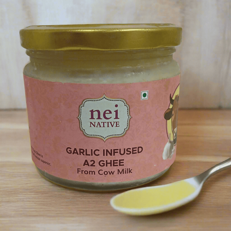 Flavored A2 Ghee with Garlic | Delicious & Nutritious Choice - 250g | Verified Sustainable by Brown Living™