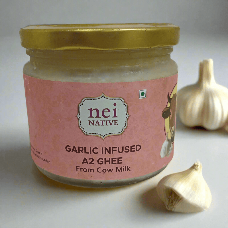 Flavored A2 Ghee with Garlic | Delicious & Nutritious Choice - 250g | Verified Sustainable by Brown Living™