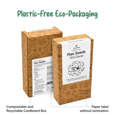 Flax Seeds 200g - Organic & Raw – Dried Fruits, Nuts & Seeds on Brown Living™. SKU: 2NS_FS - 2H. Img 2.