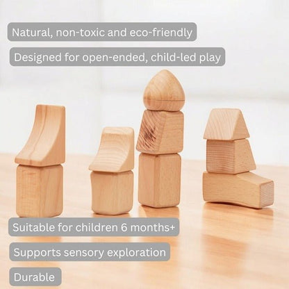 Flo - Waldorf Inspired Wooden Playing Blocks – Sets & Stacking Toys by Saha available on Brown Living™. 5 blocks . SKU: STWB - 0135. Img 12.