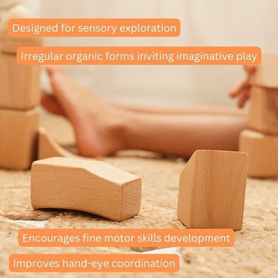 Flo - Waldorf Inspired Wooden Playing Blocks – Sets & Stacking Toys on Brown Living™. SKU: STWB - 0135. Img 9.