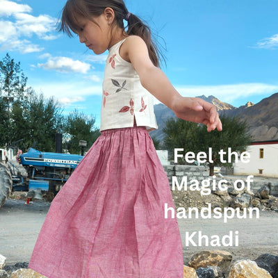 Floral Whirl Top - Pure Cotton Crop Top for Girls – Kids Tops on Brown Living™. SKU: BL - GBCT - 3 - 4. Img 5.