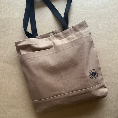 Foldable Cotton Pocket Tote for Daily Use – Tote Bag on Brown Living™. SKU: TPB002(OG). Img 7.