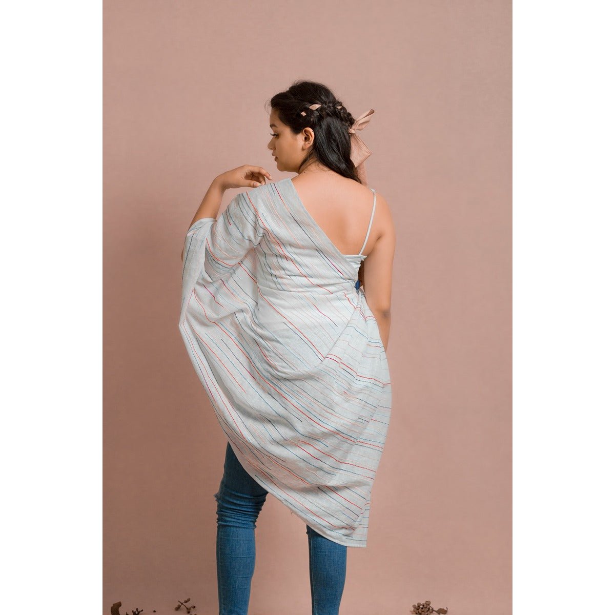 Folle Overlayer - One Shoulder Pleated Sides | Verified Sustainable by Brown Living™