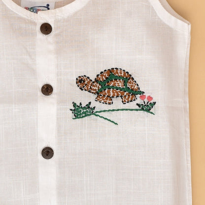 Forest Friends Trio Jabla (Tortoise, Owl and Frog Design) - Pure Cotton Baby Jabla Set of 3 | Verified Sustainable by Brown Living™