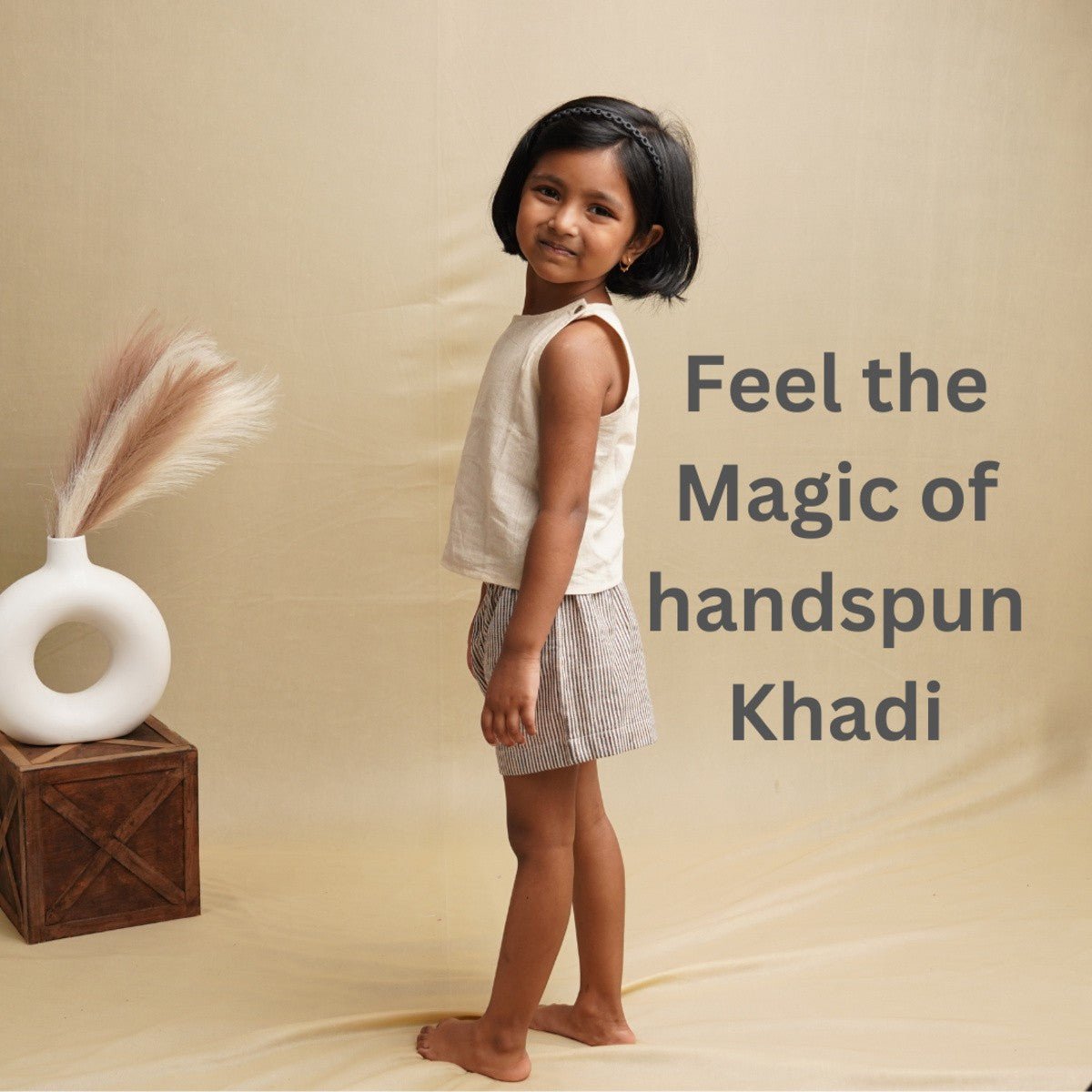 Frilly Fun Top - Pure Khadi Top for Girls | Verified Sustainable by Brown Living™