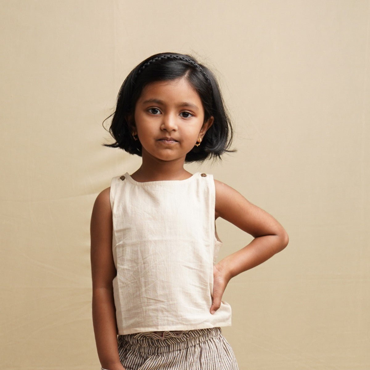 Frilly Fun Top - Pure Khadi Top for Girls | Verified Sustainable by Brown Living™