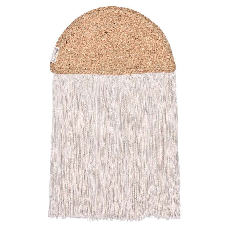 Fringed Moon Wall Hanging - Pristine Ivory | Verified Sustainable by Brown Living™