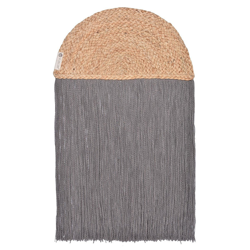 Fringed Moon Wall Hanging - Slate Grey | Verified Sustainable by Brown Living™