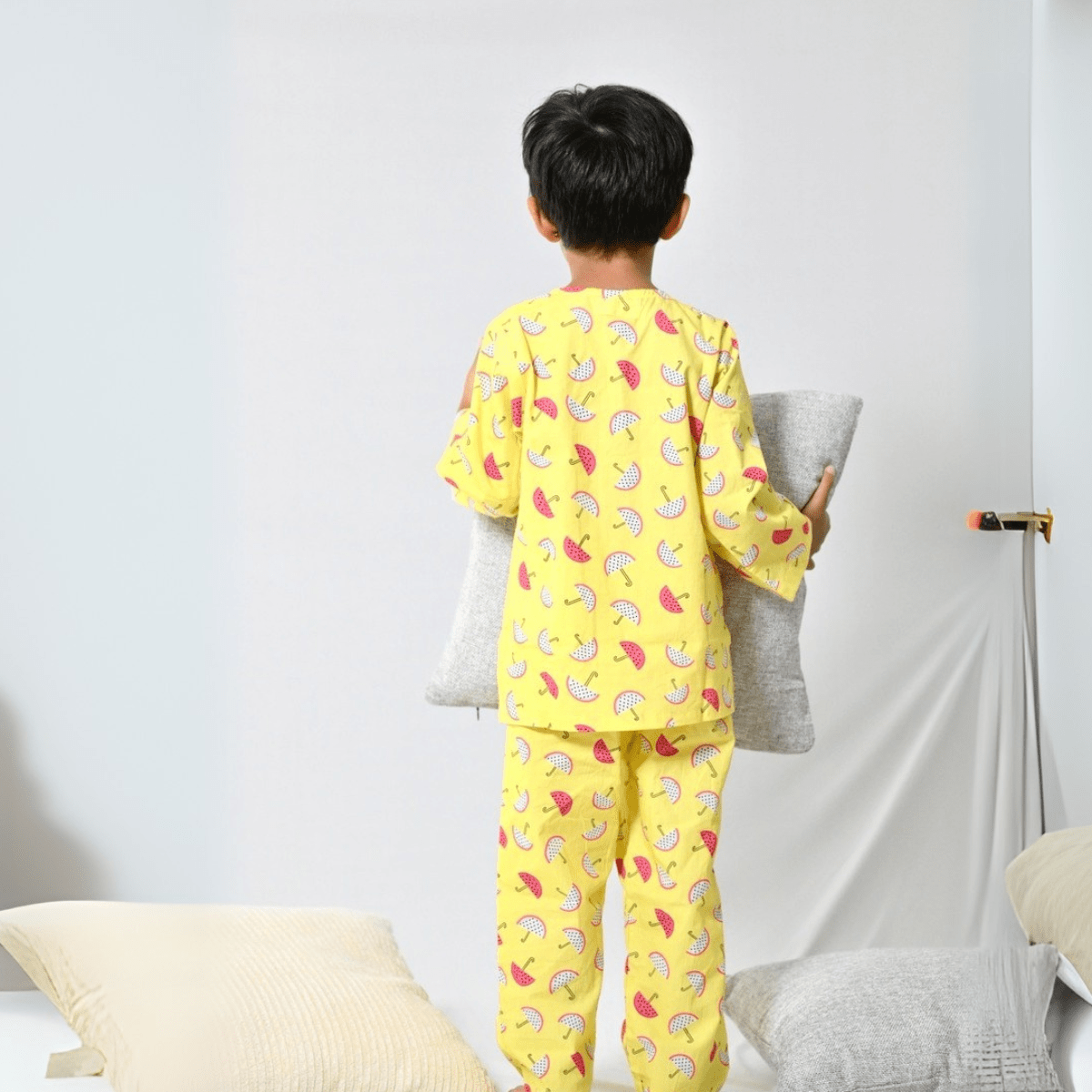 Fruit Splash Unisex Kids Night Suit, Kurta & Pajama Set | Verified Sustainable by Brown Living™