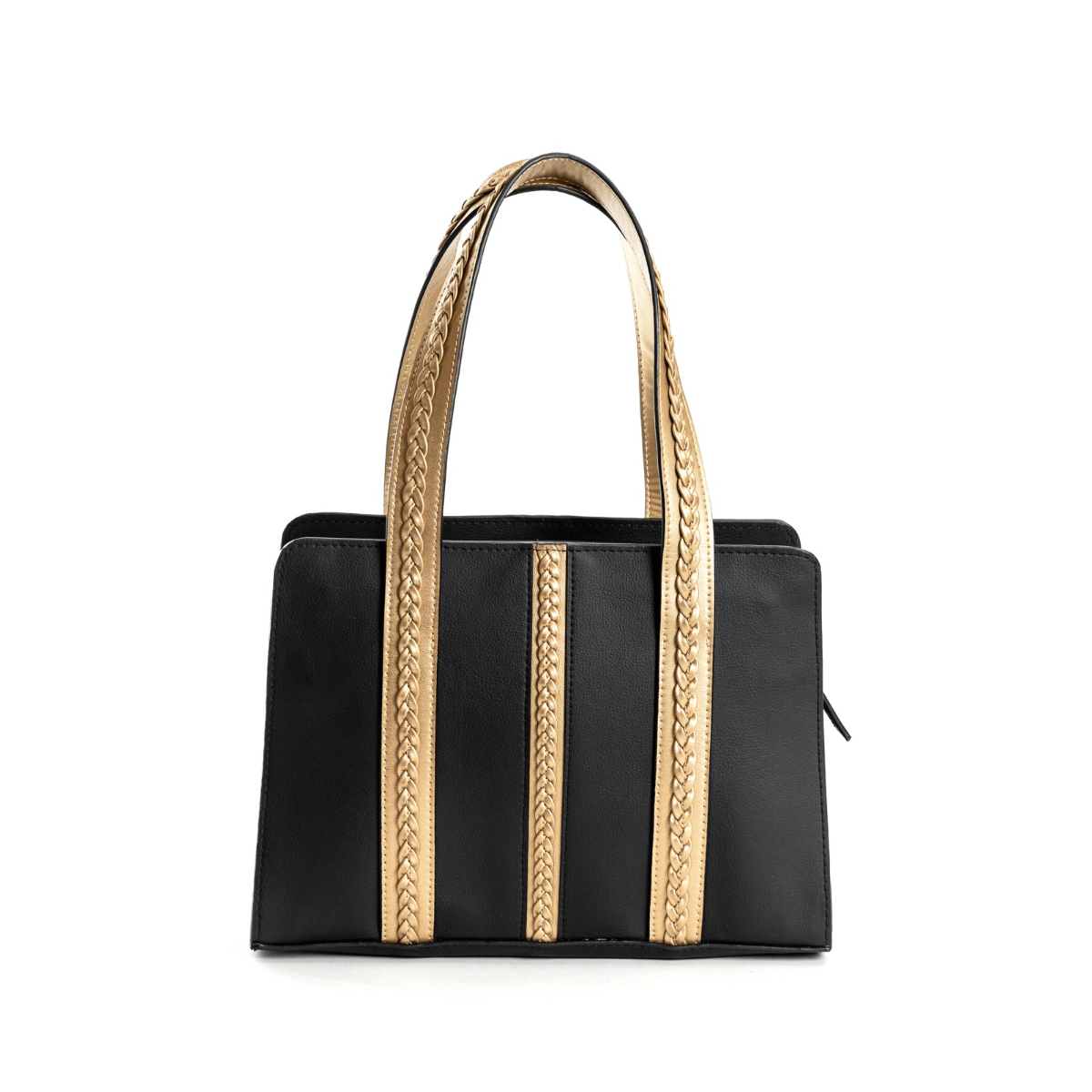 Gaia (Black & Gold) | Women's Bag made with Cactus Leather | Verified Sustainable by Brown Living™