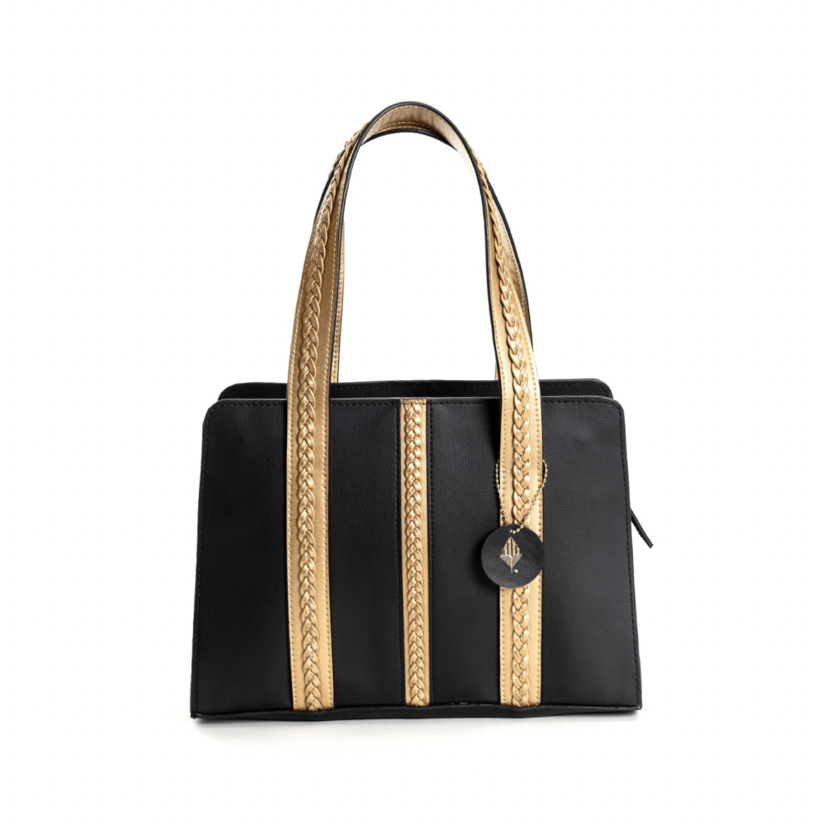 Gaia (Black & Gold) | Women's Bag made with Cactus Leather | Verified Sustainable by Brown Living™