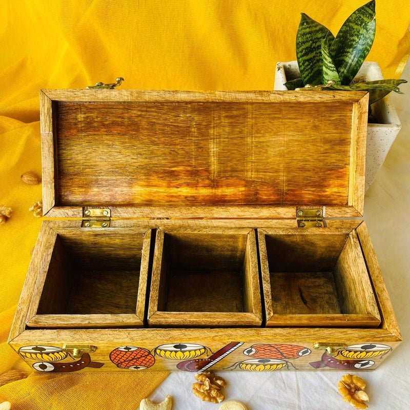 Gajagamini Dry Fruits Wooden Box | Verified Sustainable by Brown Living™