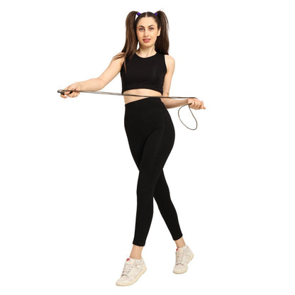 Gen Z High - Waist Bamboo Yoga Pants with Pockets - Black – Womens Leggings by Bamboology available on Brown Living™. S . SKU: YOGA - POCKET - PANT - BLK - S. Img 5.