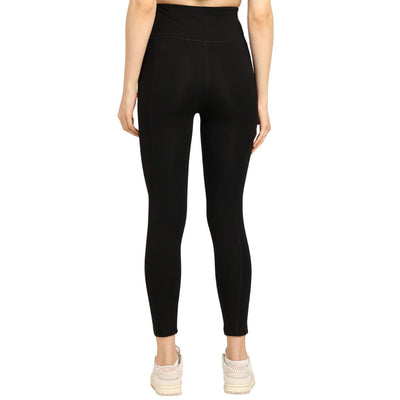 Gen Z High - Waist Bamboo Yoga Pants with Pockets – Womens Leggings on Brown Living™. SKU: YOGA - POCKET - PANT - BLK - S - n. Img 2.