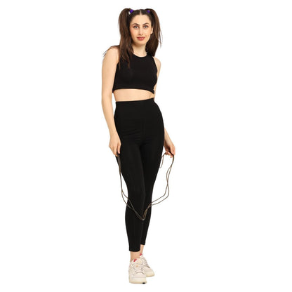 Gen Z High - Waist Bamboo Yoga Pants with Pockets - Black – Womens Leggings by Bamboology available on Brown Living™. S . SKU: YOGA - POCKET - PANT - BLK - S. Img 1.