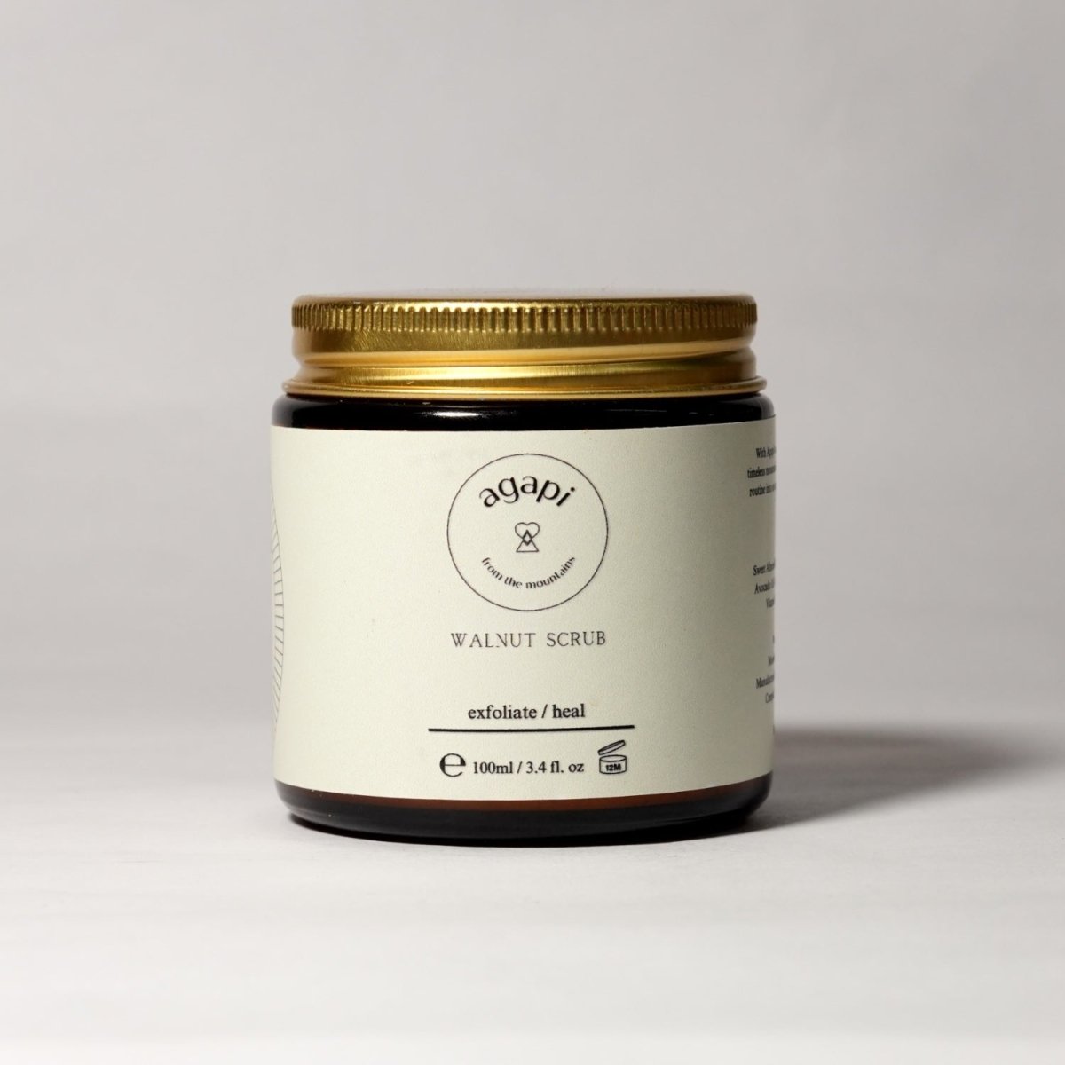 Gentle Exfoliating Walnut Scrub - 100g – Body Scrub by Agapi available on Brown Living™. . SKU: WS - 01. Img 1.