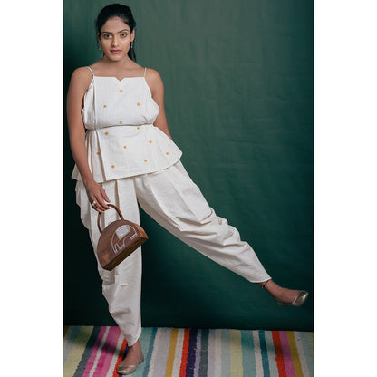 Gerbera Dhoti - High Waist, Side Cowls | Verified Sustainable by Brown Living™