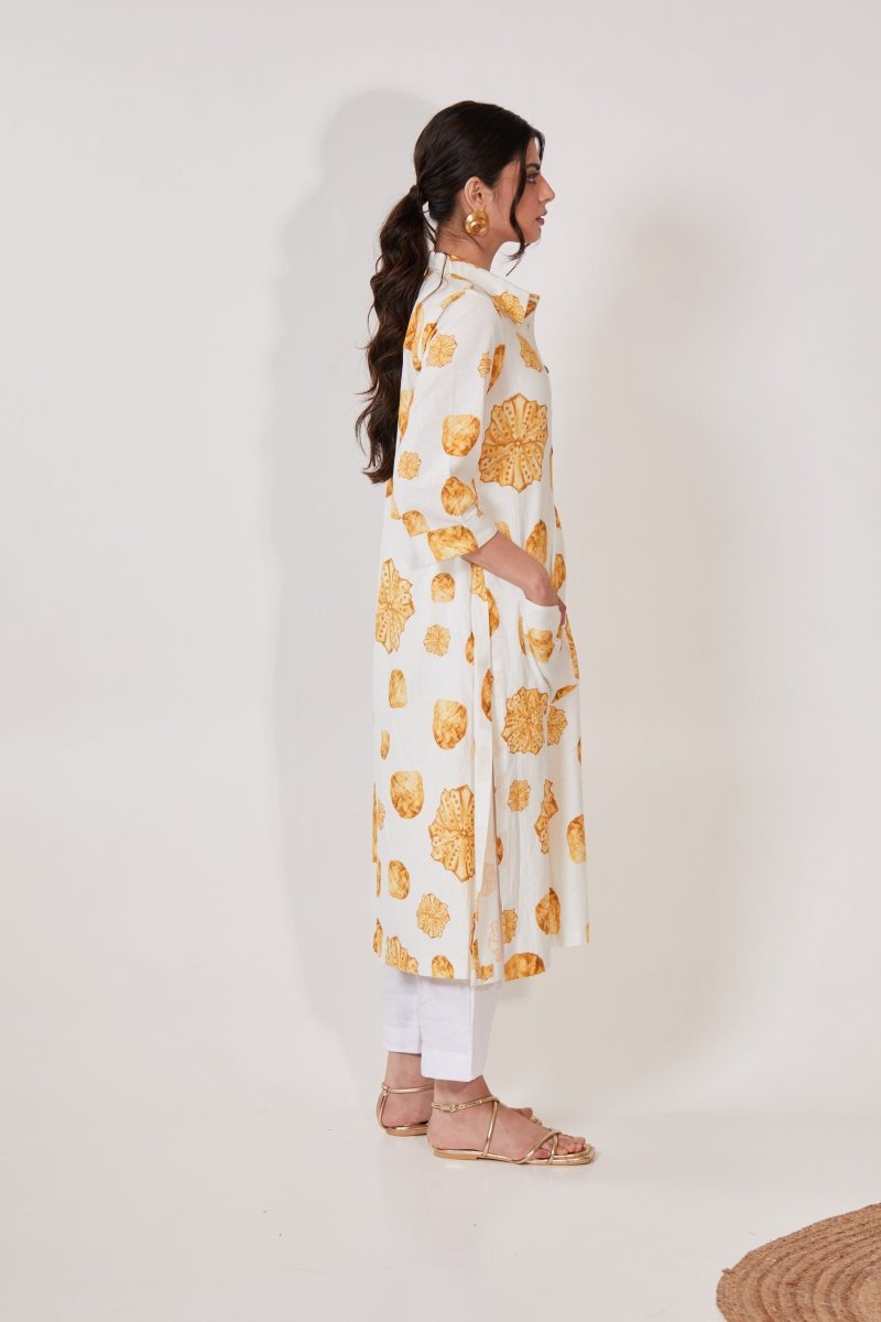 Golden Seams Kurta | Verified Sustainable by Brown Living™